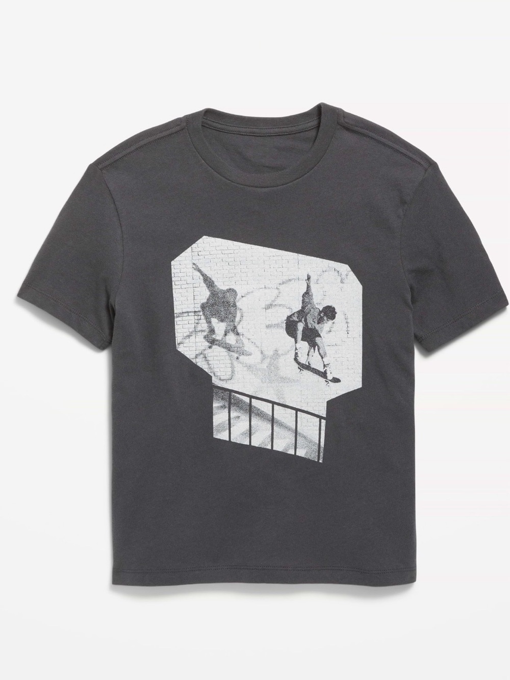 Old Navy Charcoal Gray Graphic Skateboard Tee